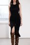 Limited Edition Black Body-Hugging Ruffled Knit Dress TPRSS24EL00126 - 4