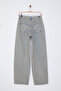 Blue Pearl Detailed Rhinestone Regular Waist Barrel Jeans Twoss25Je00028 - 8