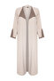 Bej Kahverengi Renk Bloklu Uzun Aerobin Dokuma Kap & Ferace & Abaya TCTSS24KF00011 - 6