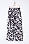 Siyah Beli Lastikli Wide Leg/Geniş Paça Batik Desenli Dokuma Pantolon TWOSS25PL00005 - 7