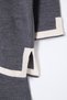 Anthracite Color Block Knitwear Cardigan Pants Top and Bottom Set Tctaw25Us00019 - 8
