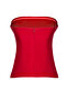 Kırmızı Straplez Fitted Drapeli Dokuma Bluz TWOSS24BZ00348 - 8