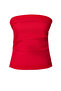 Kırmızı Straplez Fitted Drapeli Dokuma Bluz TWOSS24BZ00348 - 6