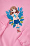 Pink Printed Knitted Sweatshirt Tkdaw25Sw00084 - 2