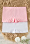 Beyaz-Pembe 2'li Paket Seamless/Dikişsiz Kalpli Boxer Örme Külot THMSS25KU00009 - 7