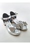 Girl's Heeled Evening Dress Shoes with Bow - 4