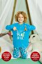 Boy's Blue Pajama Set 100% Cotton Interlock Long Sleeve A12-1 - 240734 - Aydogan ® - 3