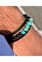 Men's Bracelet Natural Turquoise Stone of Tranquility Trend New Season Design - 2