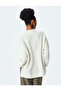 V-Neck Long Sleeve Oversize Sweater - 4