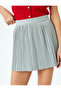Standard Waist Slim Pleated Mini Skirt - 5