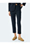 Slim Fit High Waist Cigarette Striped Trousers - 3