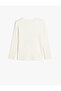 Crew Neck Long Sleeve Cotton Printed T-Shirt - 2
