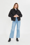 Women's Detachable-Sleeve Windproof Black Puffer Winter Coat Parka - 2