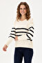 Women's Cream Crew Neck Sweater 50297070-Vr071