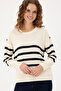 Women's Cream Crew Neck Sweater 50297070-Vr071 - 3