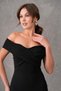 Cross Collar, Back Zipper, Flounce Skirt, Slim Fit Black Evening Dress 2870 - 8