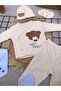 Baby Boy Bear Embroidered 5-Piece Bodysuit Set Hospital Release Newborn - 3