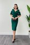 Crepe Fabric Drawstring Detail Pencil Dress - Zimrute Green