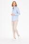 Shirt Collar Plain Blue Women's Shirt Tolt