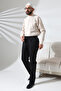 Men's Plane Side Pocket Elastic Waist Hajj and Umrah Cargo Pants Black - 4