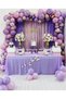 70 Pieces Transparent Sequin Lilac Pink Macaron Soft Balloon Chain Set Birthday Balloon - 2