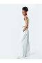 Unlined High Waist Pleated Detailed Striped Palazzo Trousers with Pockets