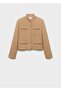 Striped Collar Tweed Jacket - 3