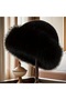 Black Faux Fur Kalpak Hat - 5