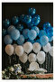 100Pcs Blue-White-Navy Blue Metallic Balloon & Balloon Chain Concept Balloon Party Decorations