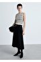 Striped Knitwear Crop Blouse - 2