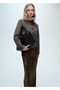 Crocodile Skin Pattern A-Line Skirt - 7