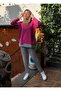 Women's Pink Hooded Hem Detail Trim Reverse Stitching Double Suit - 5