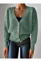 Women’s Long Sleeve Button Detail Knit Blouse - 2