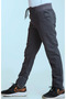 Ribbed Waist Canvas School Pants (One Big Size Receiving Is Recommended) - 2