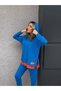 Women's Indigo Hooded Double Suit with Hem Detail and Reverse Stitching - 2