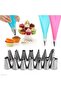 16 Pieces Silicone Tool Cream Piping Bag Pastry Cream Bag Cake Decorating