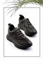 Black Genuine Leather Women's Sneaker K 01480222203