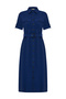 Button Midi Dress with Belt Detail - 4