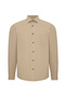 Men's Beige Regular Fit Long Sleeve Shirt - 4