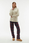 Plaid Waist Tie Track Pants - 4