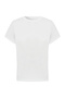 Women's White Low-Sleeve Modal T-Shirt