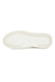 Women's White Low-Top Sneakers - Chunky Outsole With Foam Padding, Minimalist Lace-Up Design - 6