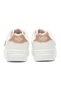 Women's White Low-Top Sneakers - Classic Style with Gold Accent and Cushioned Comfort Sole - 4