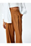 Pleat Detailed High Waist Viscose Palazzo Pants with Pockets - 5