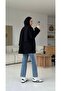 Black Front Tie Teddy Jacket-7328 - 4