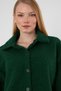 3014A Shirt Collar Buttoned Jacket Emerald - 4