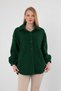 3014A Shirt Collar Buttoned Jacket Emerald - 7