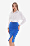 Women's Cobalt Blue Crepe Pencil Skirt