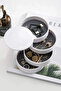Quadra 4 layer rotating jewelry organizer stylish jewelry box organizer - white