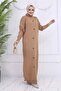Mink Knitwear Dress - Button Detail, Model 7015